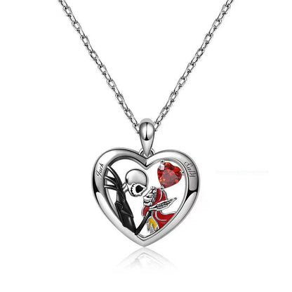 Halloween Heart-shaped Skull Necklace