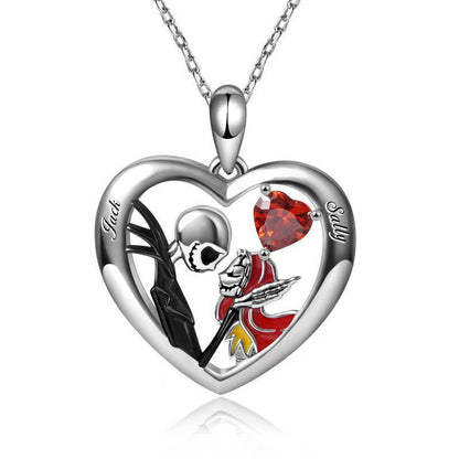 Halloween Heart-shaped Skull Necklace