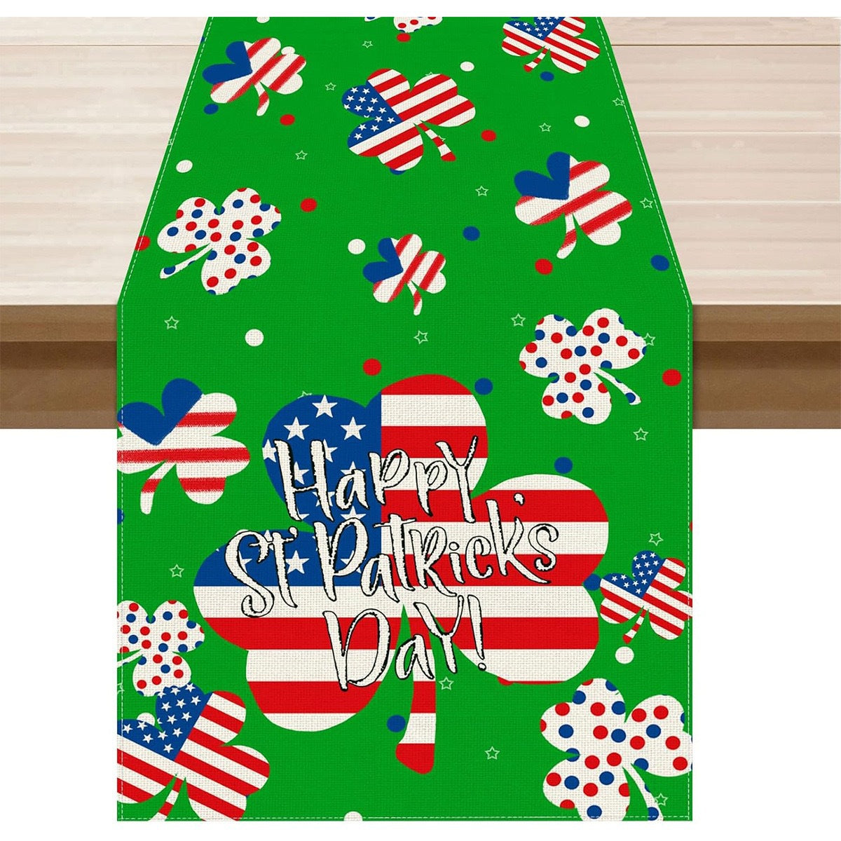 St Patrick Lucky Four-Leaf Clover Table Runners