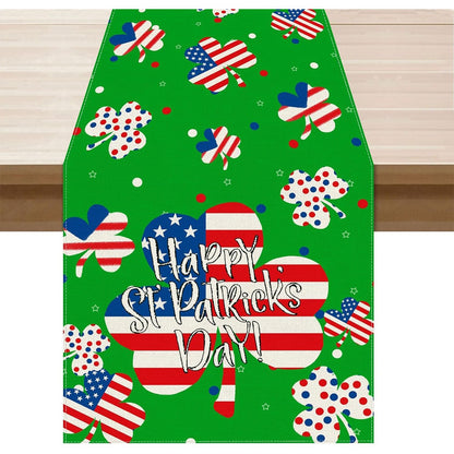 St Patrick Lucky Four-Leaf Clover Table Runners