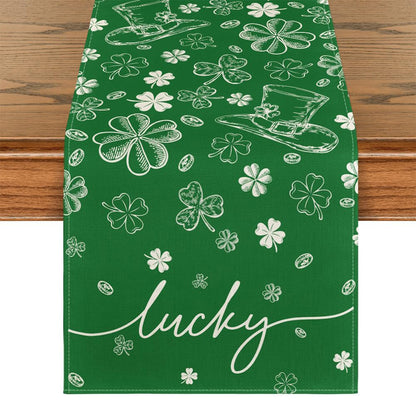 St Patrick Lucky Four-Leaf Clover Table Runners