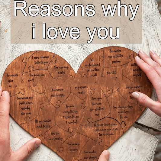 Valentine's Day Wooden Love Puzzle Resons Why I Love You