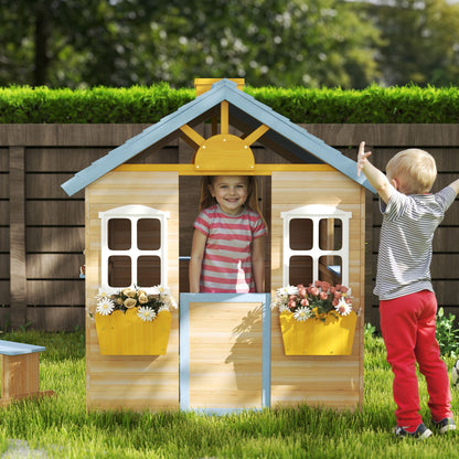 Wooden Backyard Playhouse