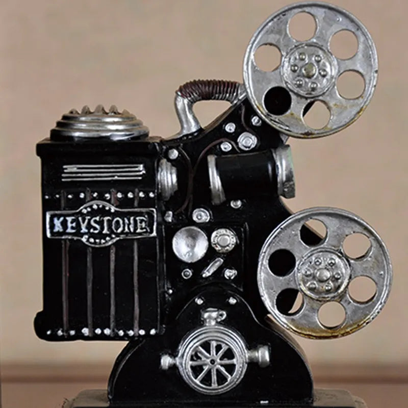 Retro Camera and Movie Film Projector Bookends