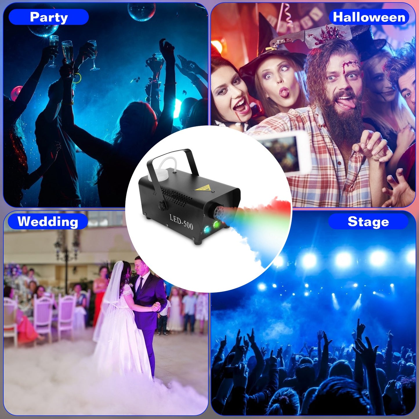 Fog Machine w/RGB LED Lights