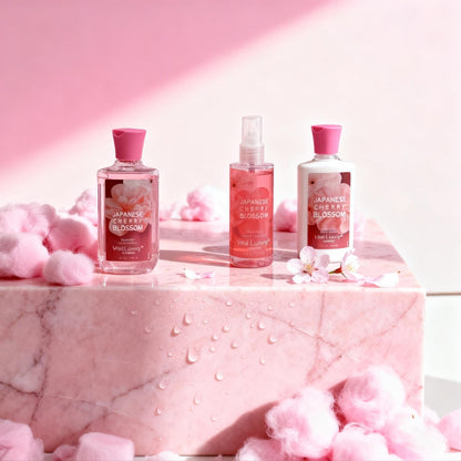 3pc Sakura Infused Japanese Cherry Blossom Spa Set