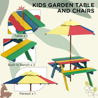 Multicolor Children's Picnic Table Set