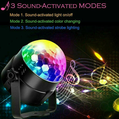 Sound Activated Disco Party Strobe LED DJ Ball