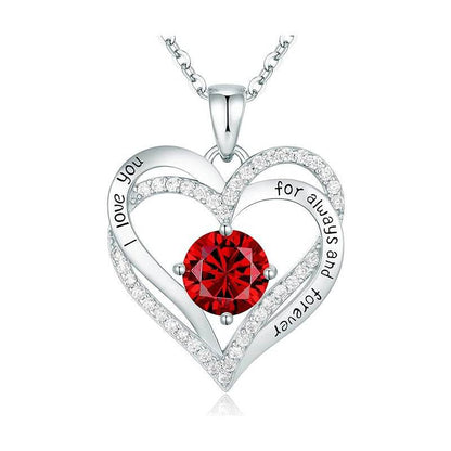 Heart Birthstone Necklace For Mom - Shop Jobie