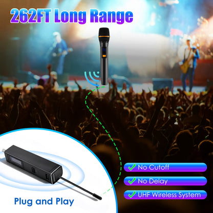2pk UHF Wireless Microphone Set