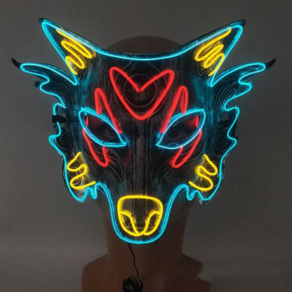 Masquerade Wolf Head Glow Mask - Shop Jobie