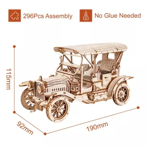3D Wooden Puzzle DIY Kits - 220pc Model Vintage Car