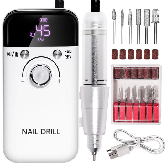 45,000 RPM Portable Nail Drill w/LED Screen Display