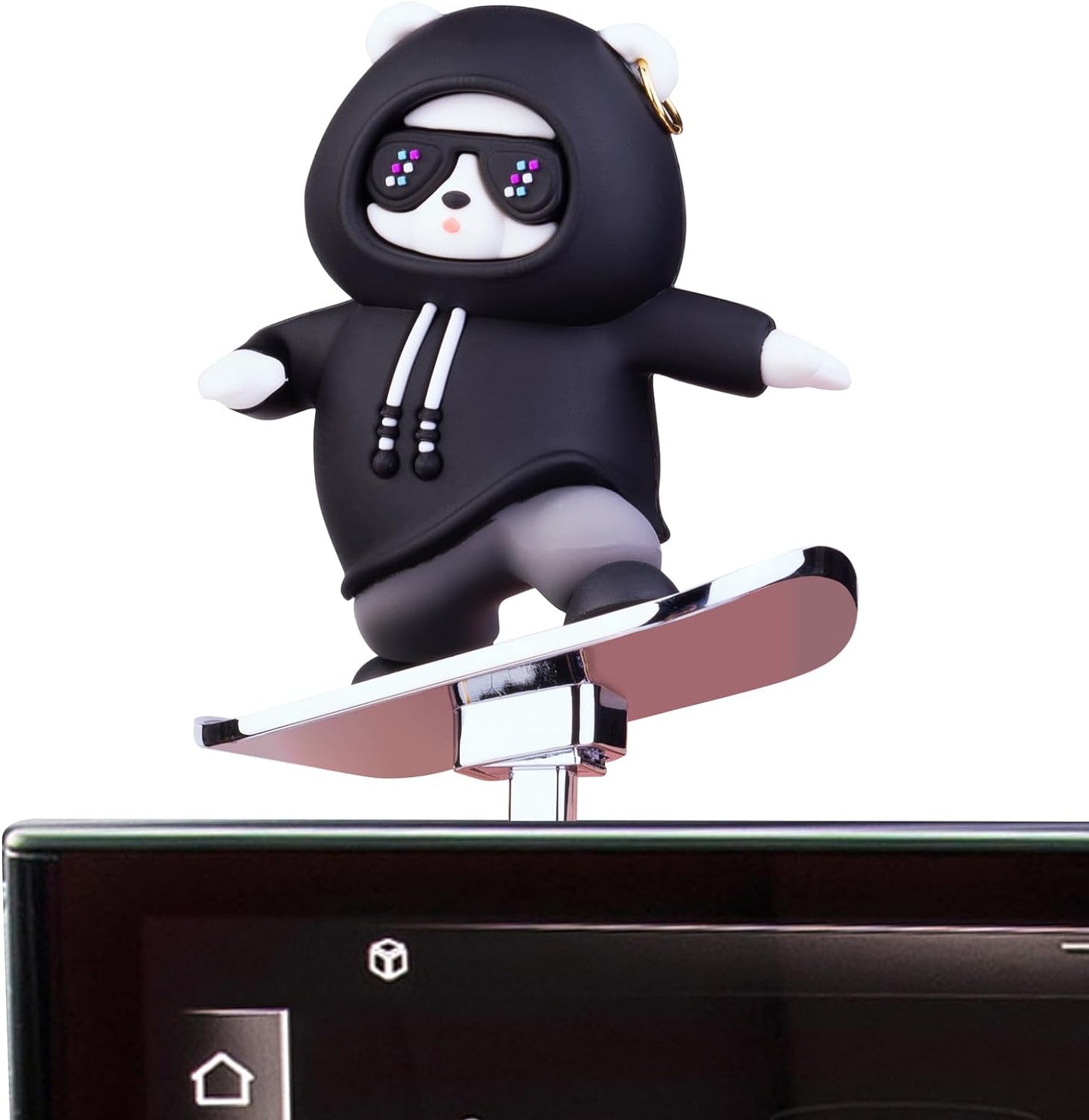 Mini Dashboard Skateboarding Bear