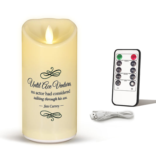 Flameless Led Candle w/Humorous Quotes