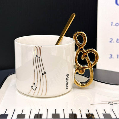Music Lovers Piano Key Cup and Saucer Set - Shop Jobie