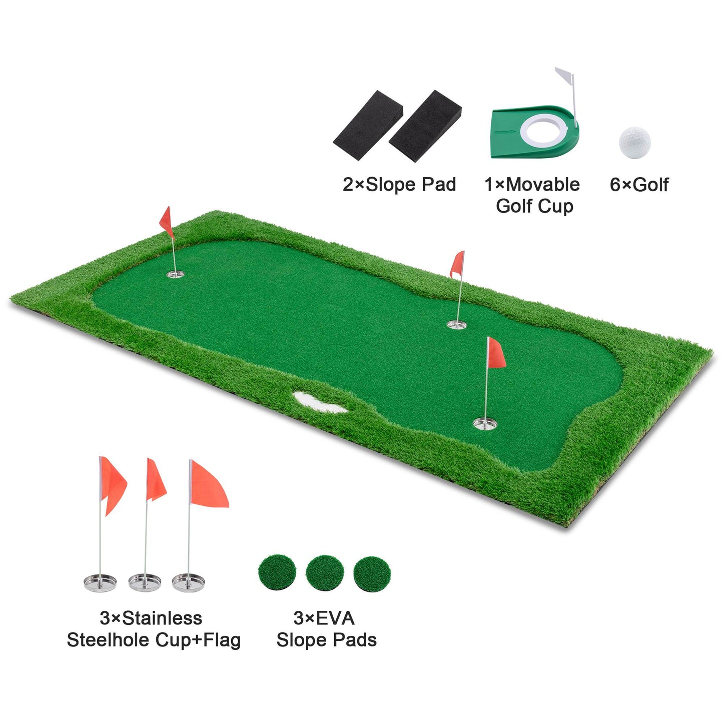 10x5 FT Golf Putting Green Golf Training Mat