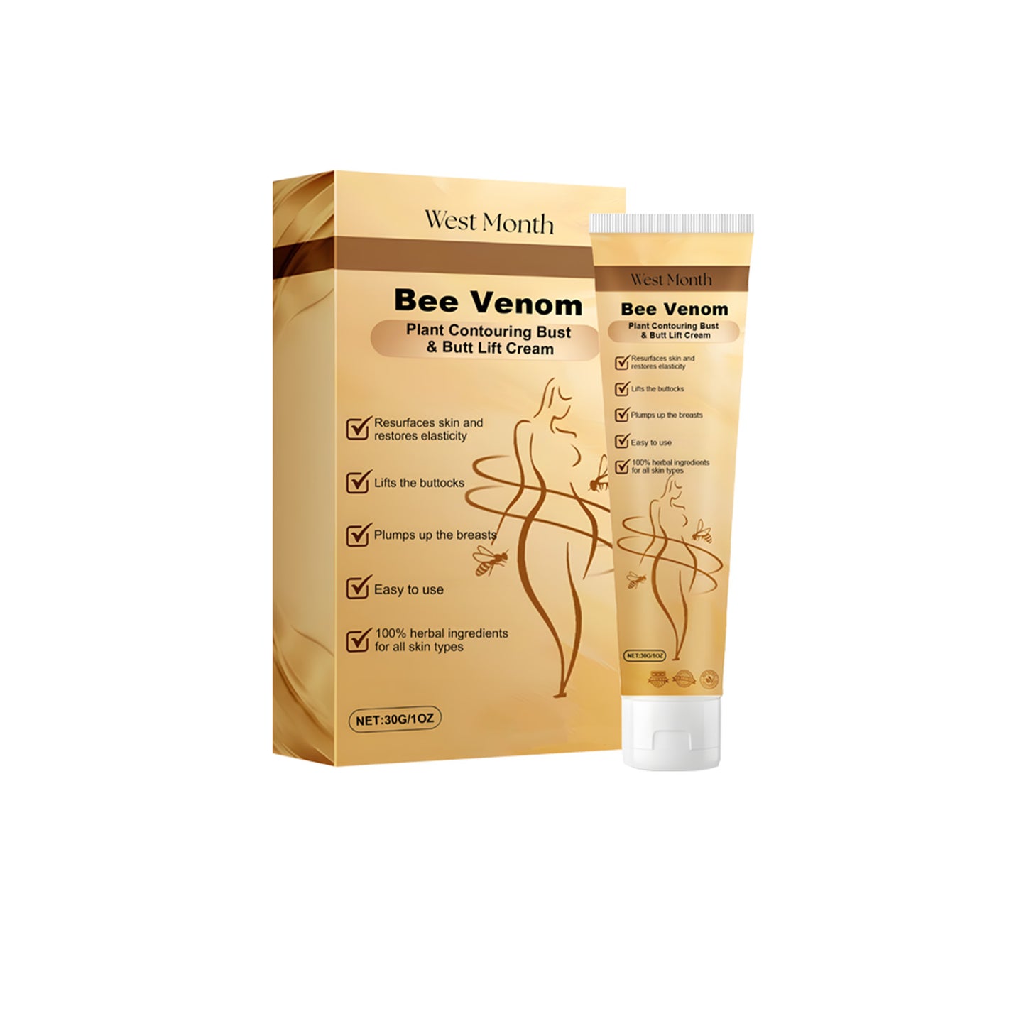 West Month Bee Venom Infused Bust & Bum Lift Cream