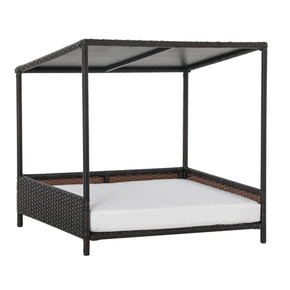 Wicker Raised Rattan Puppy & Kitty Lounger