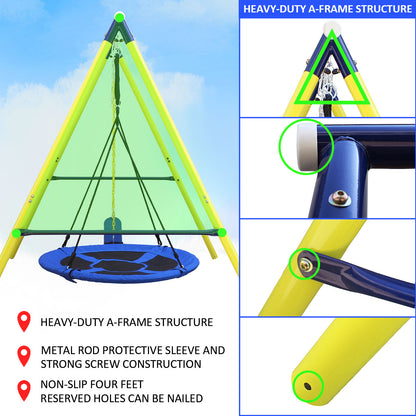 A-Frame Hammock & Belt Swing Set
