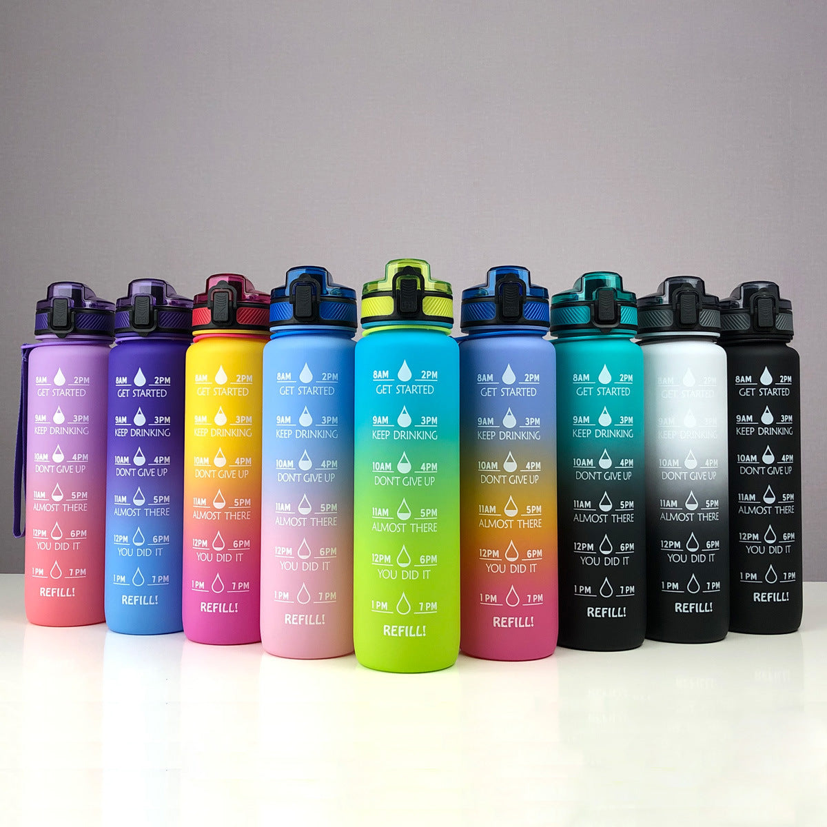 Frosted Gradient Sports Water Bottle