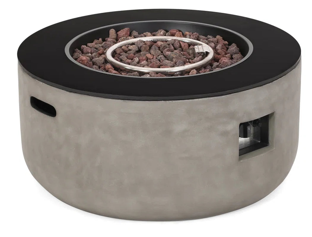 Amorae 15" H X 31" W Concrete Propane Outdoor Fire Pit