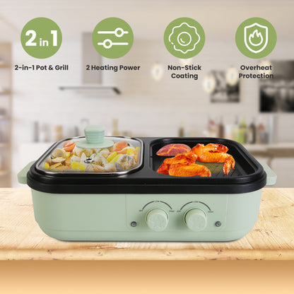 Life Skills - Food Prep: 2-in-1 Electric Hot Pot & Grill Combo