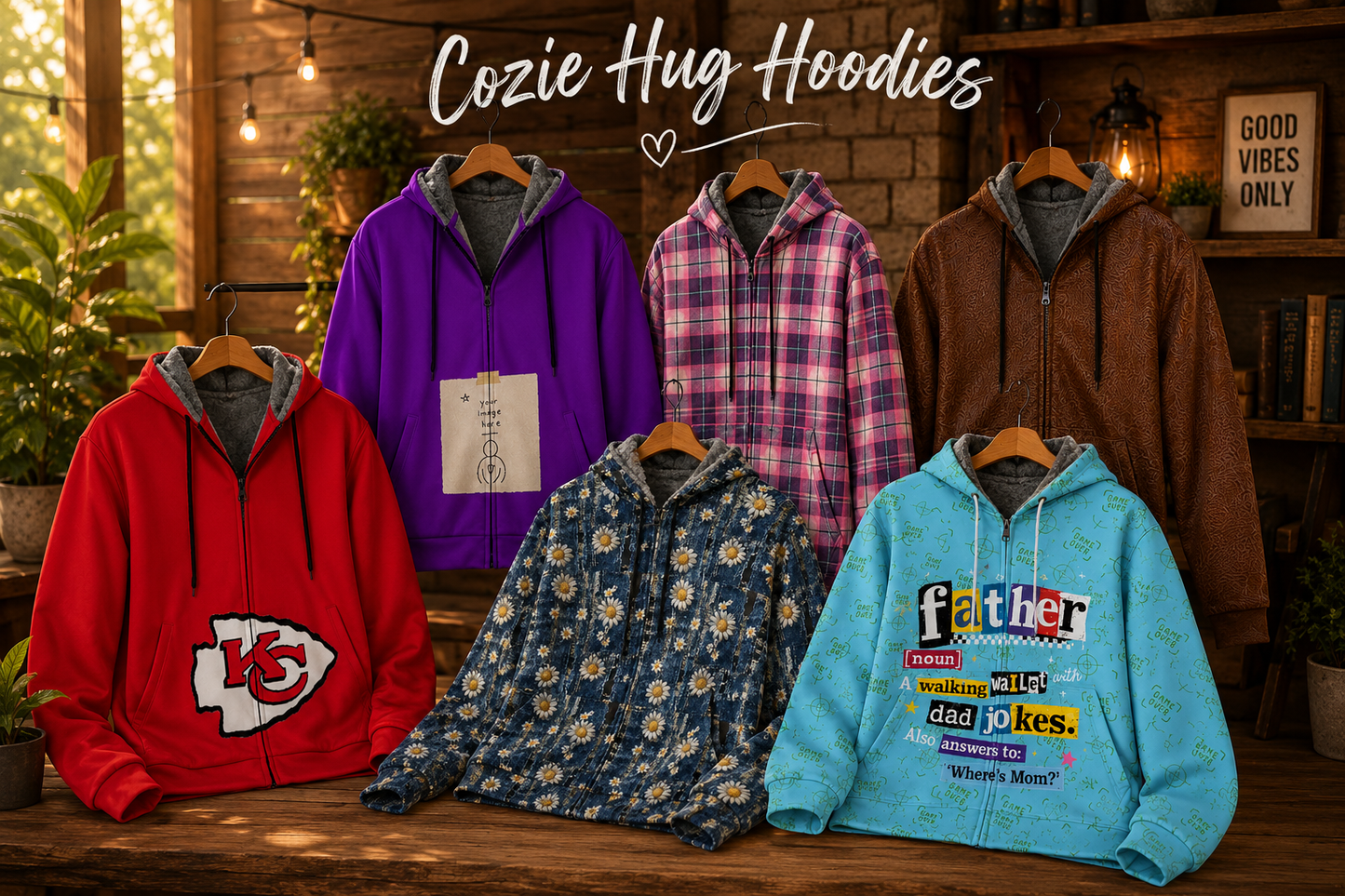 Double Layer Fleece Zippered Hoodies