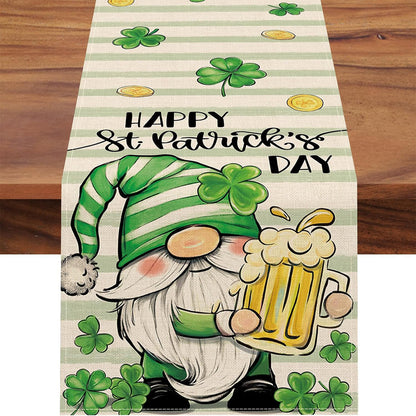 St Patrick Lucky Four-Leaf Clover Table Runners