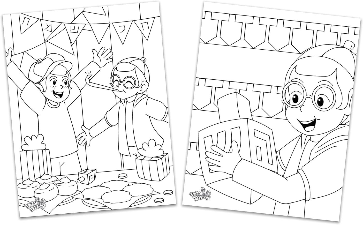 Hanukkah Coloring and Activity Set - Great for Partys and Gifts- Chanuka Color and Activity Kit