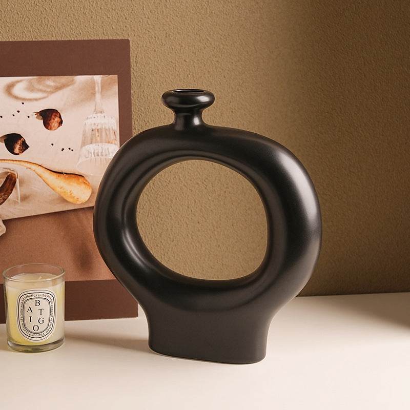 Artful Retro Black & White Striped Ceramic Vases - Shop Jobie