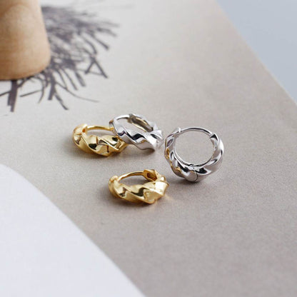 Golden Circle Twisted S925 Earrings - Shop Jobie