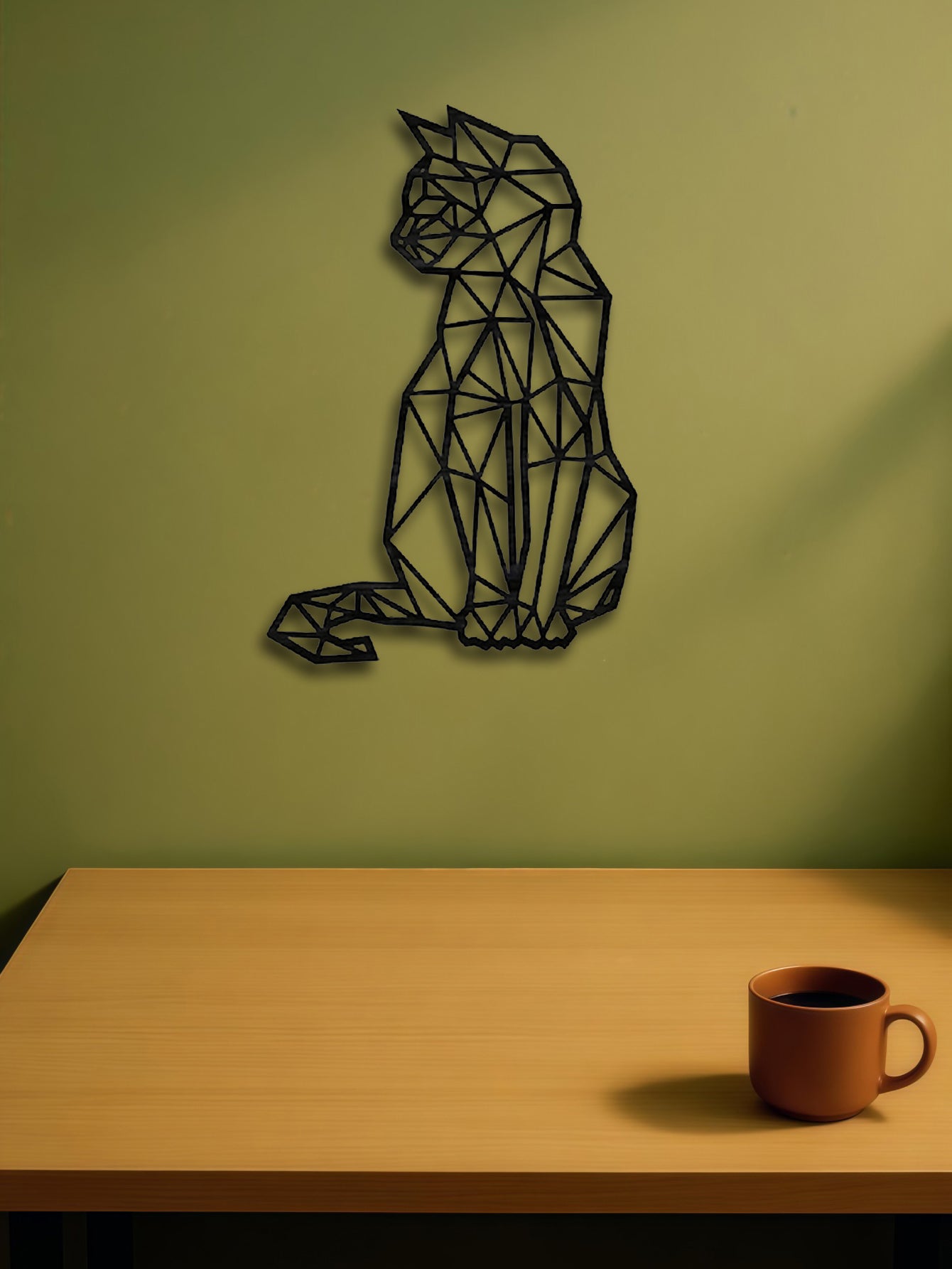 Silhouette Cat Mosaic Wall Art