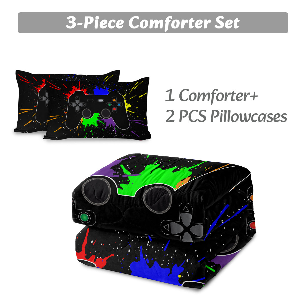 Video Game Controller Comforter Set