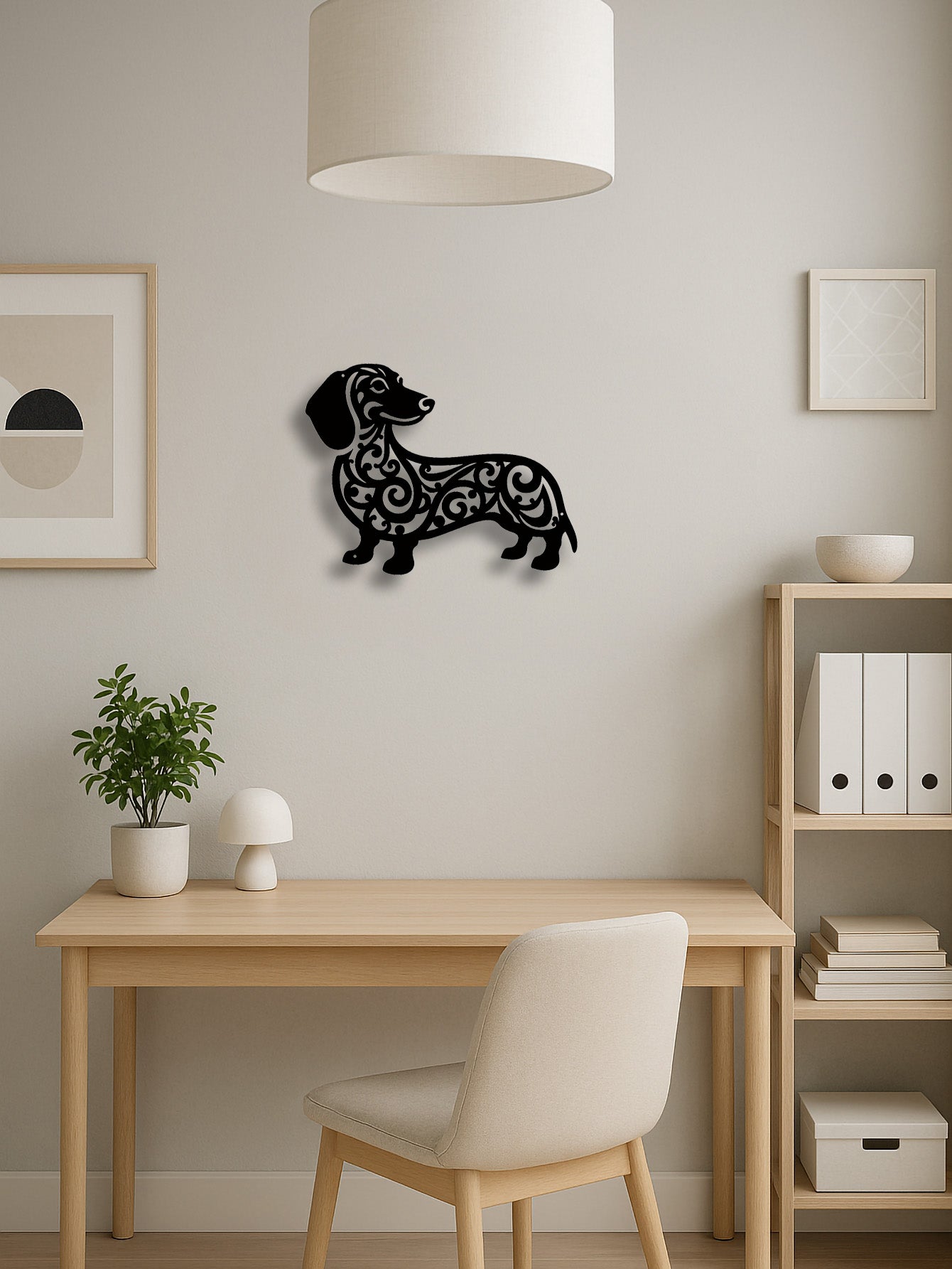 Silhouette - Dachshund Dog Metal Wall Art