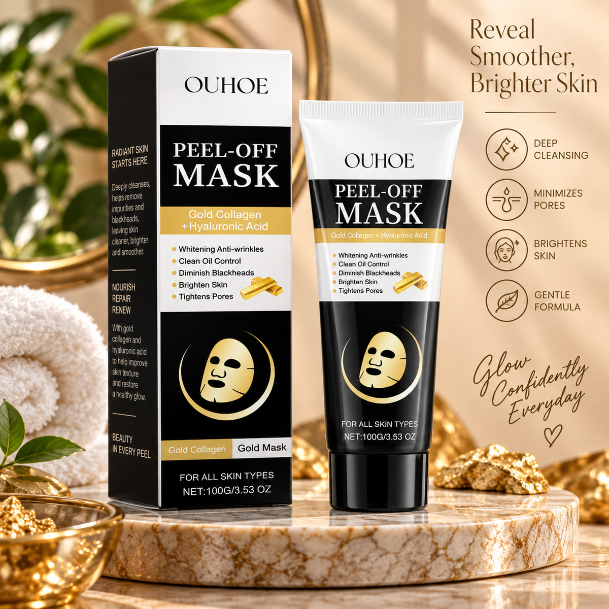 OUHOE Gold Facial Cleansing Mask S&S