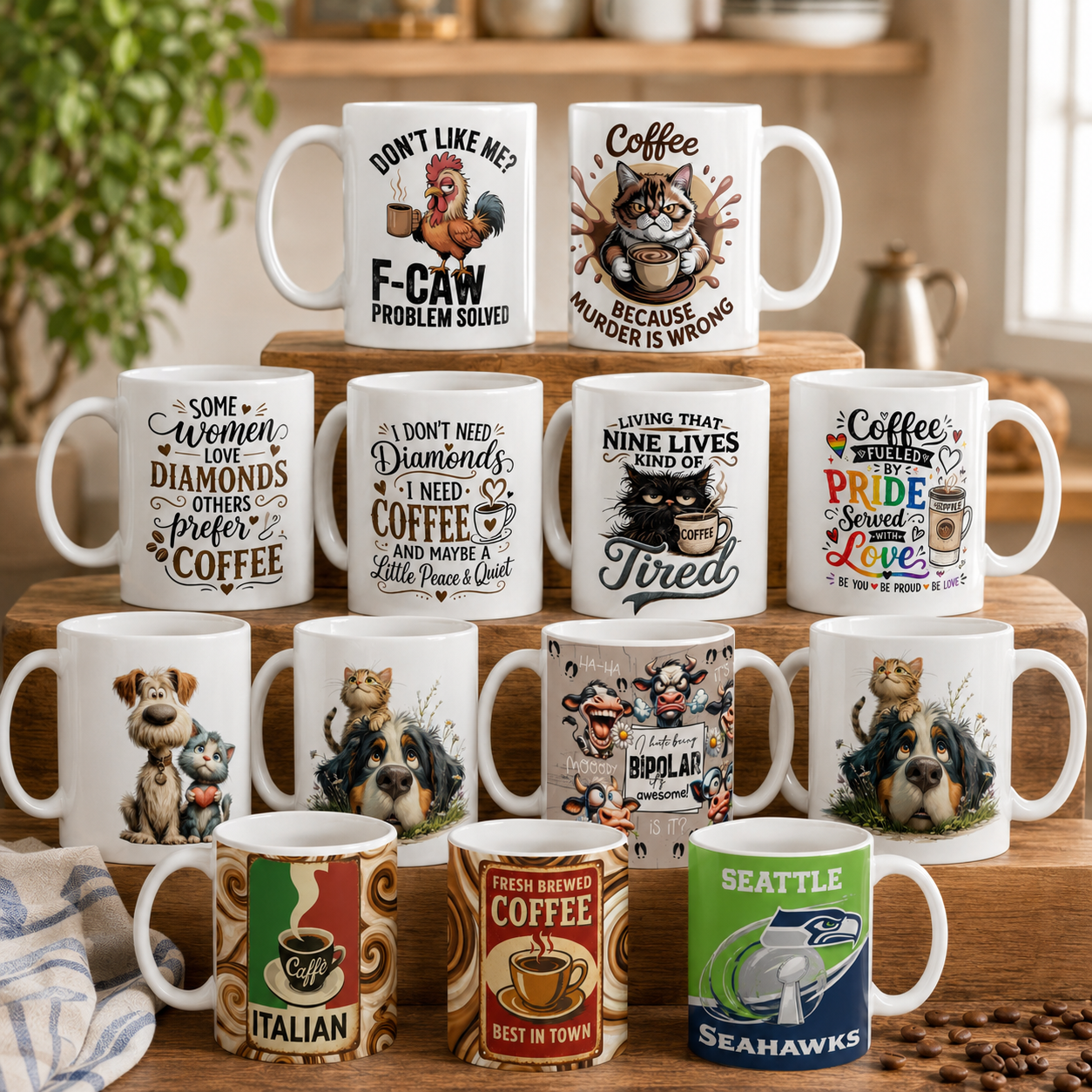 Ceramic Mugs 2pc