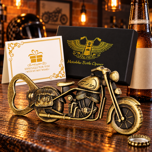 Retro Motorcycle Beer Bottle Opener Gift Box Set