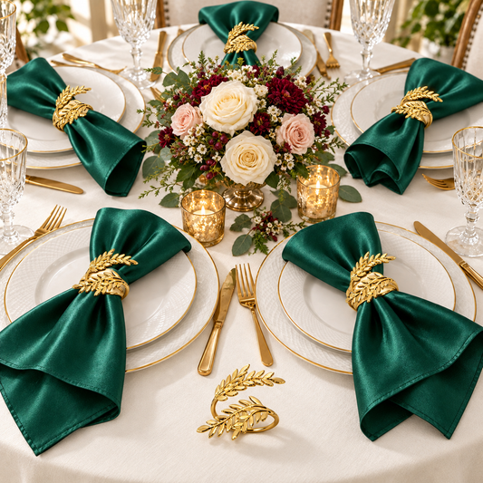 Gold Leaf Napkin Rings