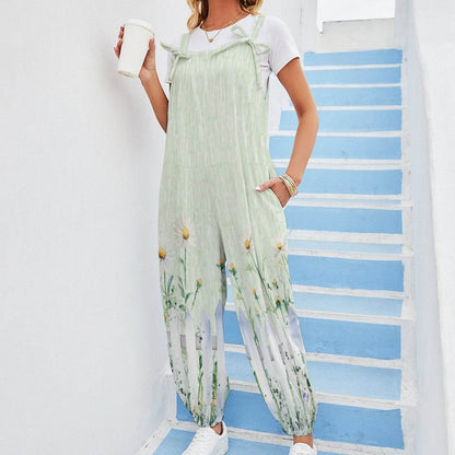 Bow Knot Baggy Overalls - Shop Jobie