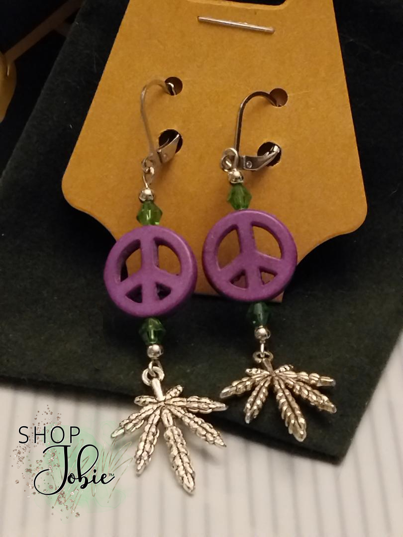 Purple Pot Earrings