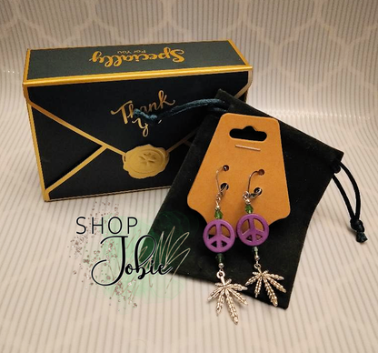 Purple Pot Earrings