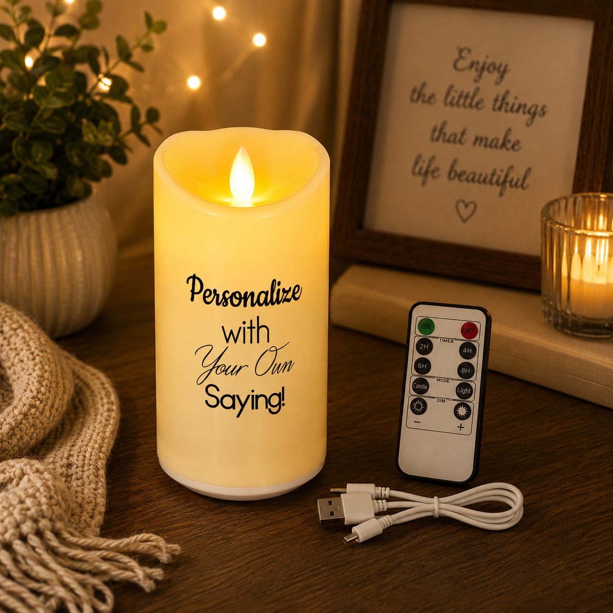 Flameless Led Candle w/Humorous Quotes
