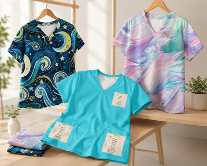 Designer Scrub Tops!