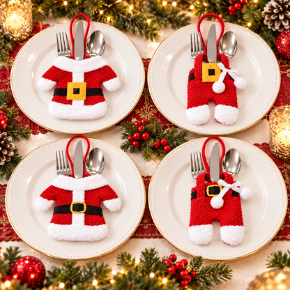Holiday Cutlery Pouch - Santa Suit - min2