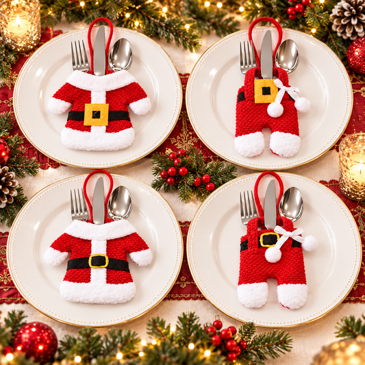 Holiday Cutlery Pouch - Santa Suit - min2