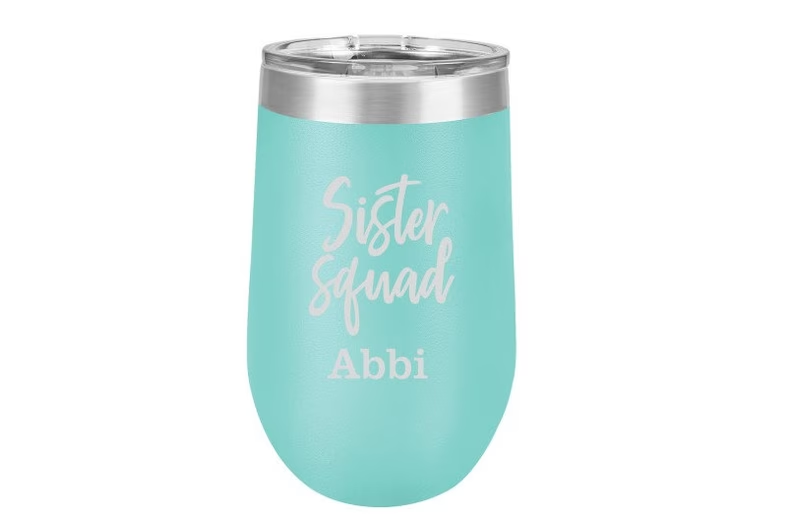 Sister Squad Tumbler w/straw and brush