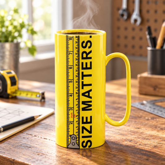 Size Matters Ruler Ceramic Mug