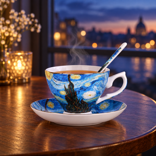 Luxury Van Gogh Cup & Saucer Tea Set