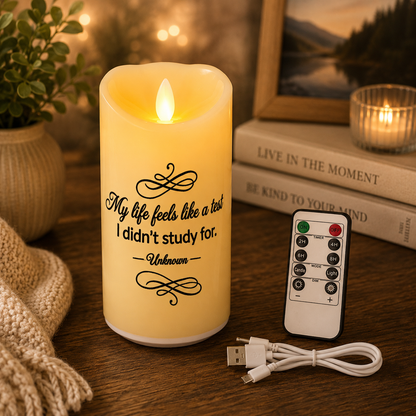 Flameless Led Candle w/Humorous Quotes